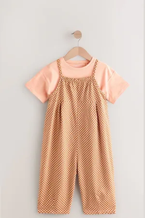 Next 100% Cotton Short Sleeve T-Shirt and Playsuit Set (3mths-7yrs)6 - 7 ans (116 - 122cm)