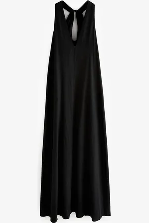 Next Halterneck Maxi Dress with Linen38 Petite