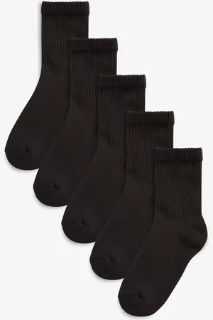 Next Lot de 5 paires de chaussettes côtelées en coton majoritaire à semelle intérieure rembourrée7-10