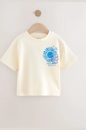 Next Short Sleeve Textured 100% Cottton T-Shirt (3mths-7yrs)6874cm