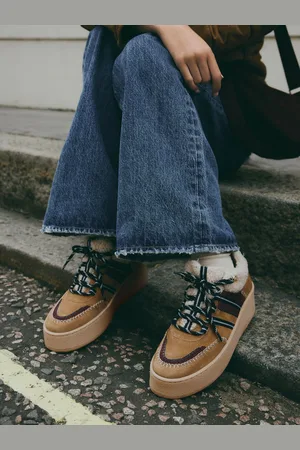 Next Forever Comfort Leather Borg Chunky Compensées À lacets Trainers