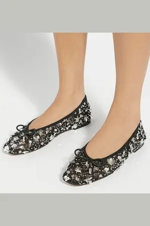Dune Hannie Embellished Mesh Ballet Chaussures plates Chaussures