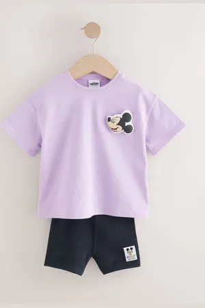 Next Disney Mickey Mouse Short Sleeve T-Shirt and Cycle Shorts Set (3mths-7yrs)6874cm