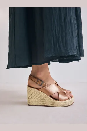 Next Chaussures compensées Forever Comfort en cuir à bout rond et à bride arrière