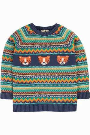 Frugi Unisexe Fowey Fairisle Pull tricoté6 - Mois 9 (68 - 74cm)