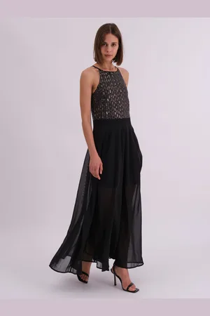 Religion Lucy Robe longue avec corsage perlé à la main et robe de chambre entièrement transparente38