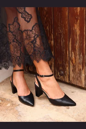 Linzi Rendall Open Back Block Heeled Escarpin