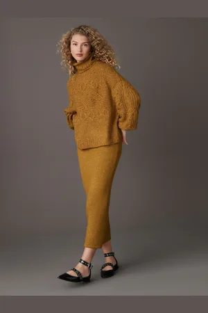 Next Jupes mi-long à colonne en tricot de Neppy avec laine2XL Reg