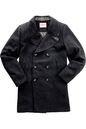 Joe Browns Smart Herringbone Wool Blend Peacoat avec doublure impriméeXXL