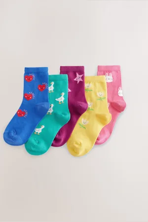 Next Chaussettes de cheville en coton riche Character 5 PackUK 3 - 5.5 Jnr