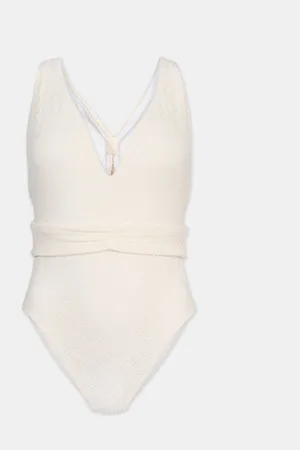 mint&berry Tummy Control Textured Plunge Swimsuit42