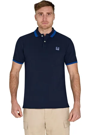Raging Bull Blue 100% Cotton Tipped Collar Polo ShirtTrès grand