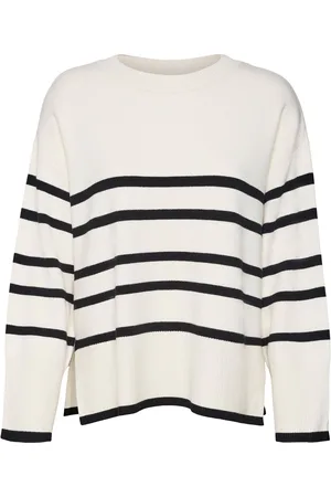 VERO MODA Pull structuré en maille à rayures40