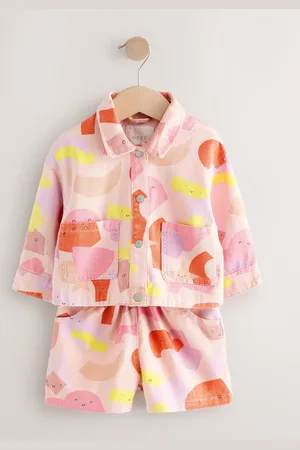 Next 100% Cotton Printed Shacket and Shorts Set (3mths-7yrs)6874cm