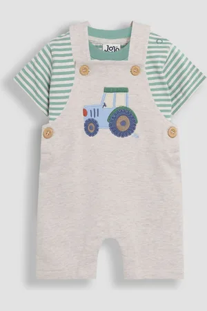 JoJo Maman Bébé 2-Piece Appliqué Dungarees & T-Shirt Set7480cm