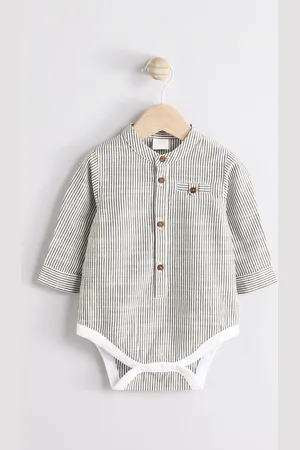 Next Woven Baby 100% Cotton Shirt BodysuitJusqu