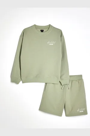 River Island Boys Ame Le Nuit Crew Sweat Top And Shorts Set146152cm