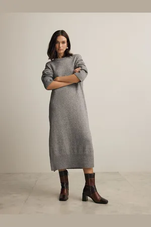 Next Relaxed Soft Touch Col rond Mi-long Knitted Pull RobeM