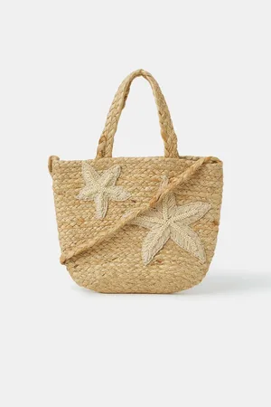 Accessorize Embroidered Starfish Jute Tote BagUn an