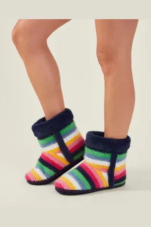 Accessorize Chaussons Rayure duveteuxL