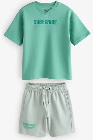 Next Subscribe V-Neck Short Sleeve T-Shirt and Shorts Set (3-16yrs)9 ans (134cm)