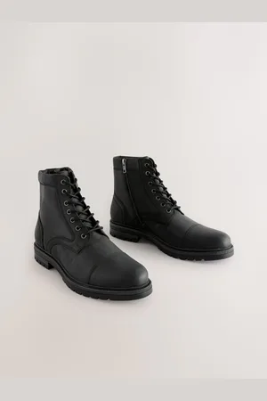 Next Bottines en cuir à bout rapporté