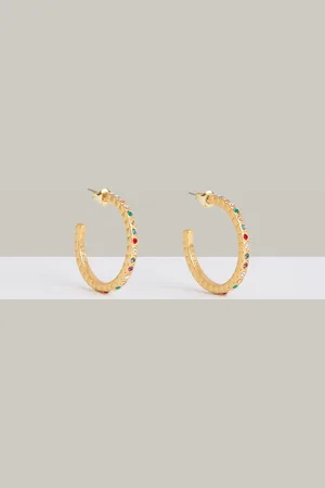 Reiss Sade Crystal Hoop Earringsun