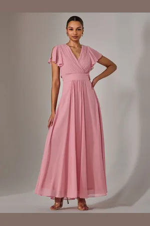 Jolie Moi Chiffon Pleated Maxi Dress38