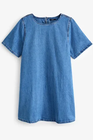 Next 100% Coton Manches courtes Denim T-Robe chemiseM