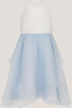 Monsoon Peony Plain Organza Party Dress134140cm