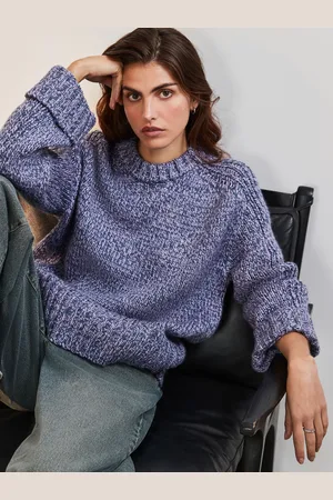 Next Chunky Cuff Sleeve Col rond Pull With WoolM Reg