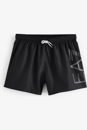 EA7 Emporio Armani Large Logo Black Swim Shorts2X-Large