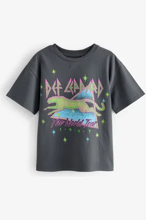 Next Def Leopard Print Band License 100% Cotton T-Shirt (3-16yrs)4 ans (104cm)