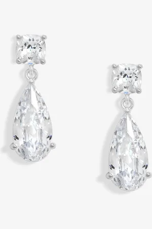 Jon Richard Cubic Zirconia Mixed Stone Peardrop Gift Boxed Earringsun