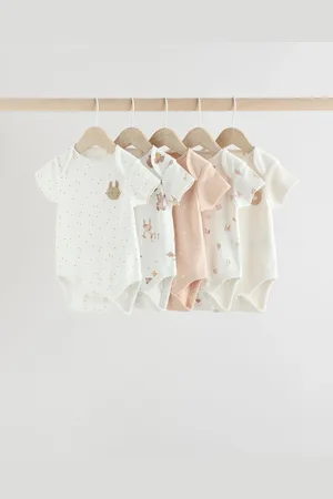 Next 100% Cotton Baby Short Sleeve Bodysuits 5 Pack5662cm