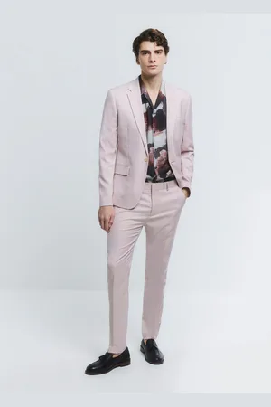 River Island Pantalon de costume en peau de requin36r