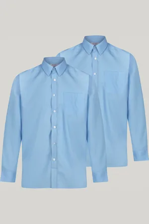 Trutex Regular Fit Long Sleeve 2 Pack School Shirts12 ans (152cm)