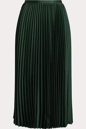 Ralph Lauren Plissé Satin Mi-long A Line Jupes40