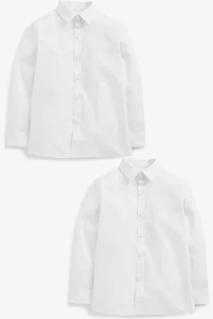 Next Paquet de 2 chemises scolaires extensibles à manches longues (3-16ans)12 ans (152cm)