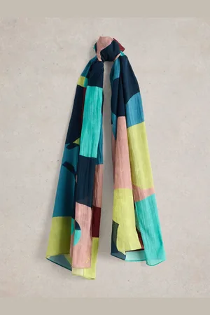 White Stuff Patchwork Floral Scarfun