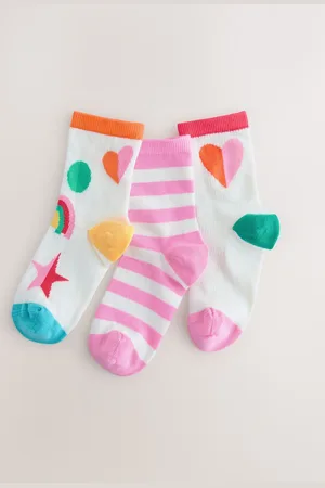 Next Paquet de 3 chaussettes de cheville en coton riche116122cm