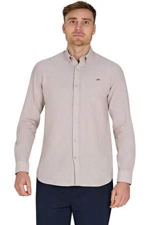Raging Bull Natural Classic Long Sleeve Linen Shirt5X-Large