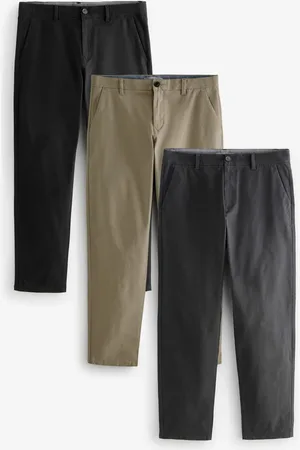 Next Lot de 3 pantalons chinos stretch droits32W x 35L (UK 32 XL)