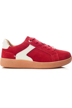 Moda In Pelle Bleu Allette Couleur Block Suede Trainers