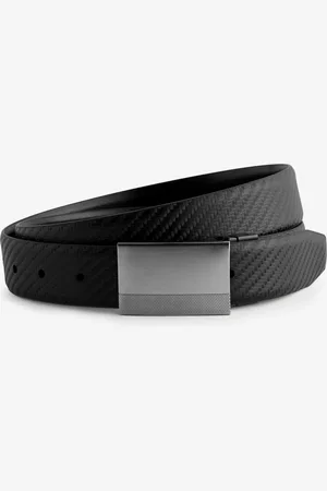 Next Ceinture réversible en cuir lisse Imprimé CarboneM