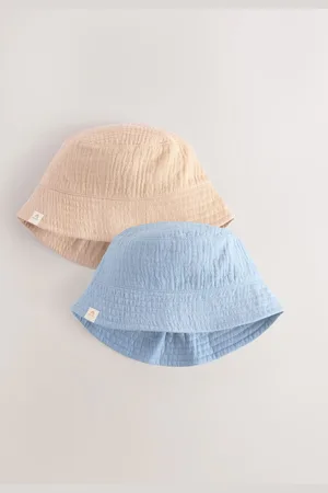 Next 100% coton Bébé Chapeaux seaux 2 Lot (0mois-2ans)Première taille (50cm)