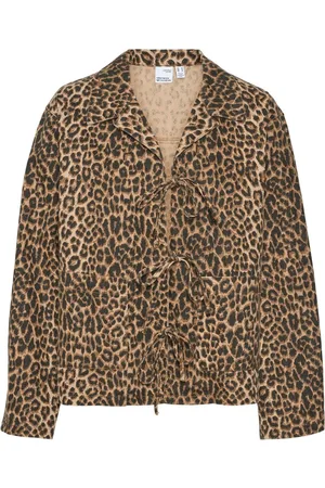 VERO MODA Long Sleeve Bow Leopard Print Denim 100% Cotton JacketL 12