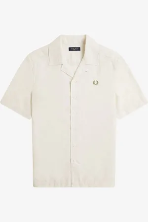 Fred Perry Linen Blend Revere Collar ShirtPetit