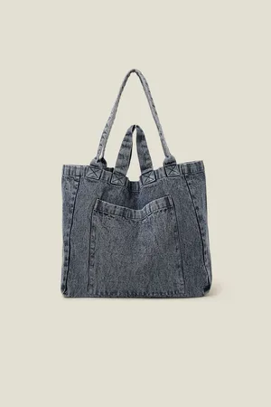 Accessorize Washed Denim Tote Bagun
