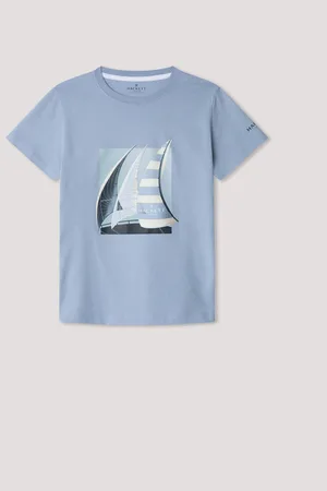 Hackett T-shirt London Older Boys 100% coton bleu166168cm